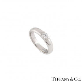 Tiffany & Co. Diamond Platinum Etoile Ring 0.23ct G/VS